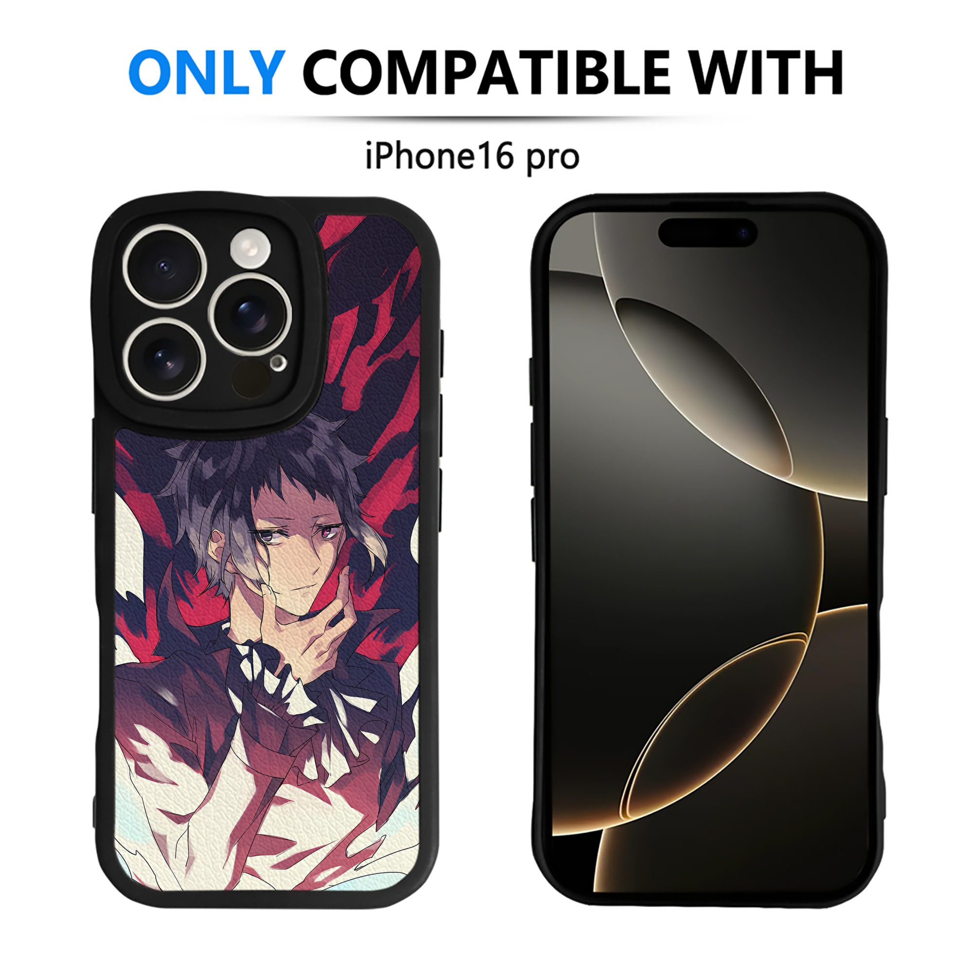 （画像用） 文豪ストレイドッグス Bungo Stray Dogs 【iPhone 16シリーズ対応】シリコンスマホケース（レザー調） 材質：シリコン